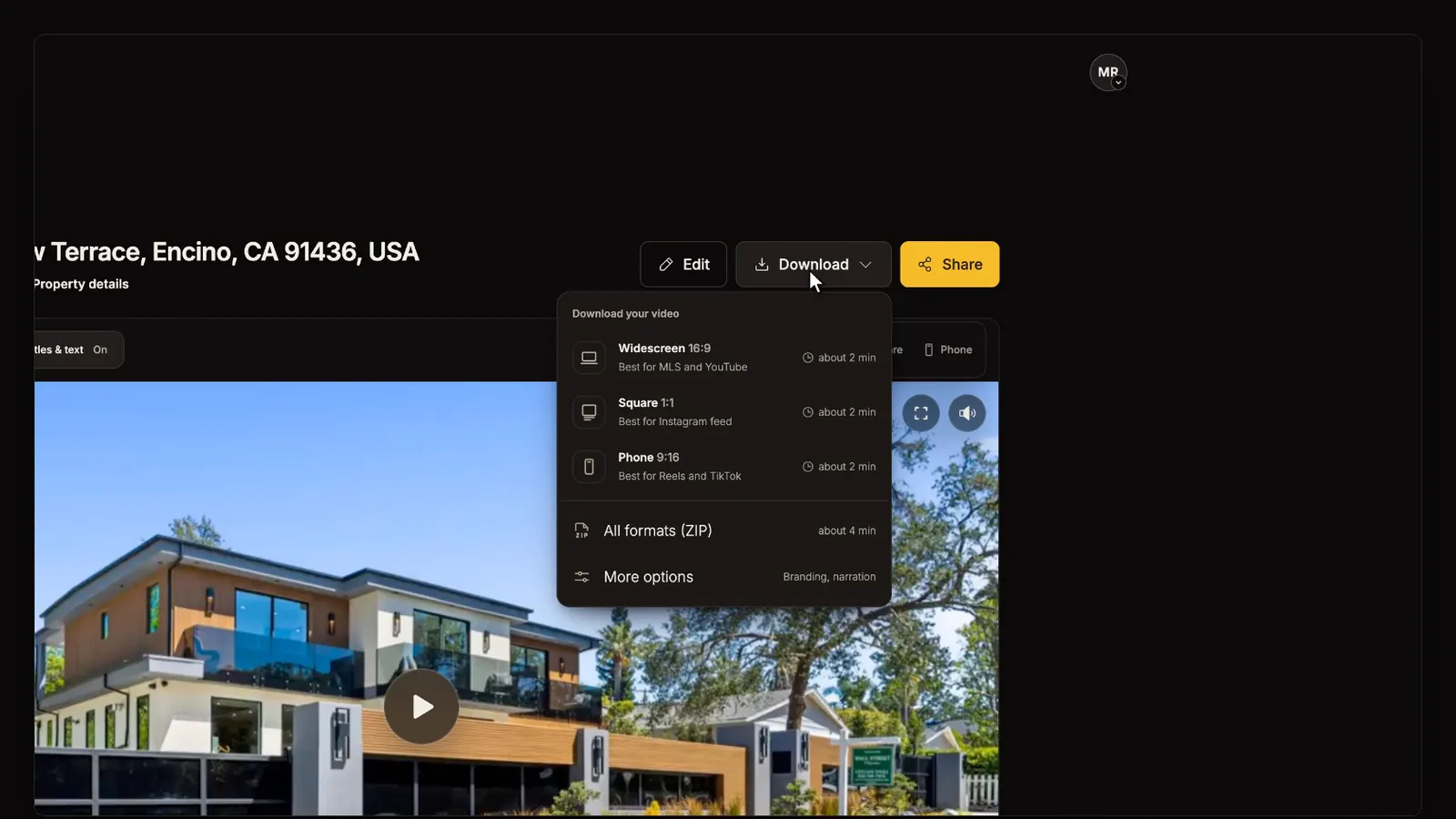 Download your video, from the Downloads and sharing tutorial