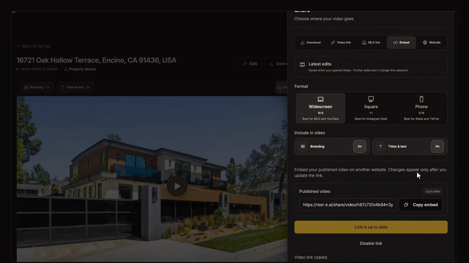 Embed it on another site, from the Downloads and sharing tutorial