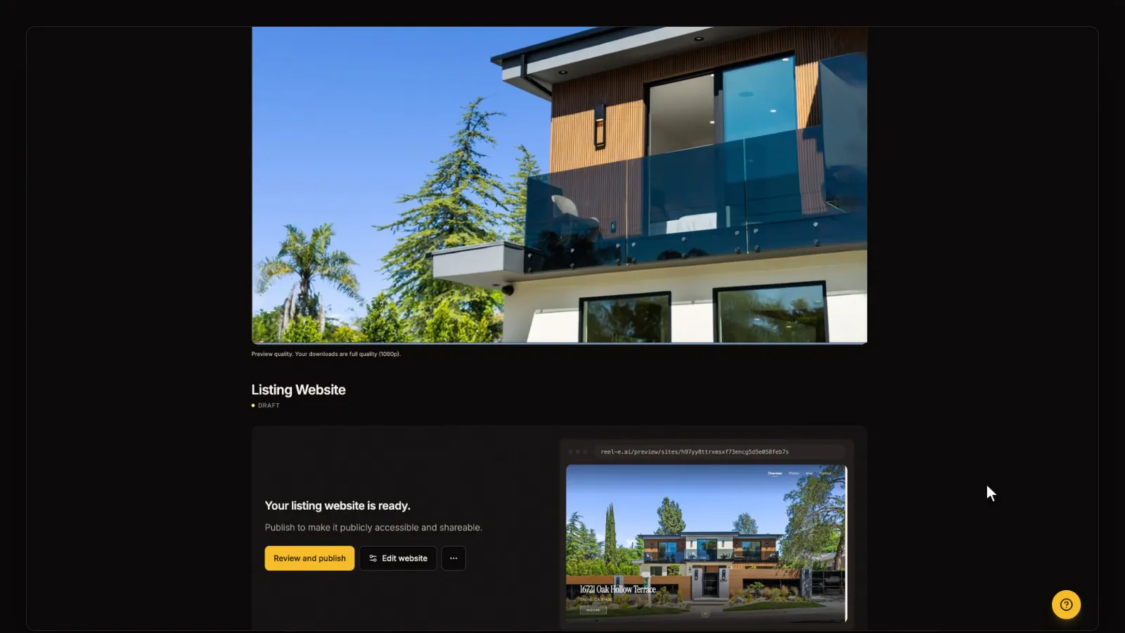 Your first listing video