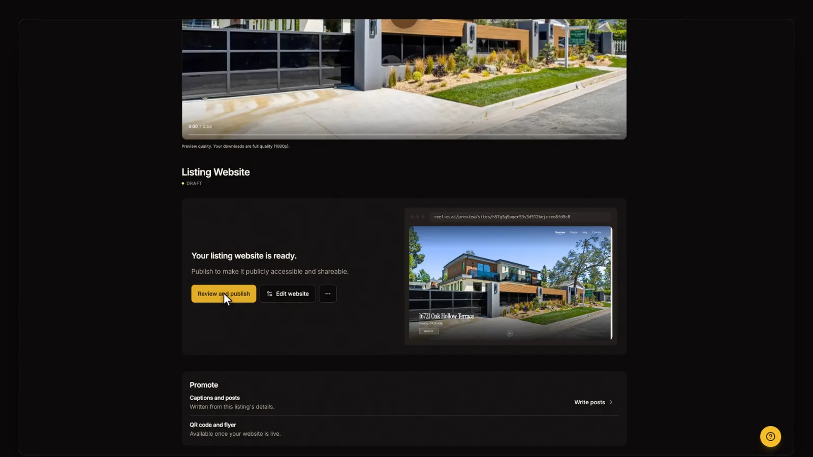 Your listing website