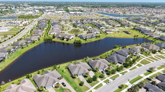 Aerial View of Community Lake and Residences.jpg